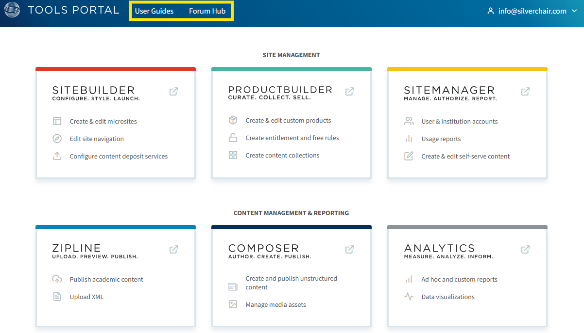 Silverchair Tools Portal Silverchair Tools Portal